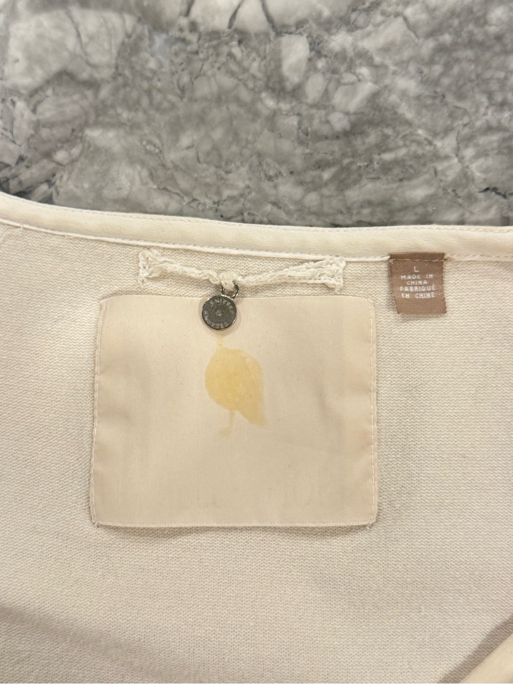 Anthropologie Cream Floral Short Sleeve Blouse - Picture 5 of 8